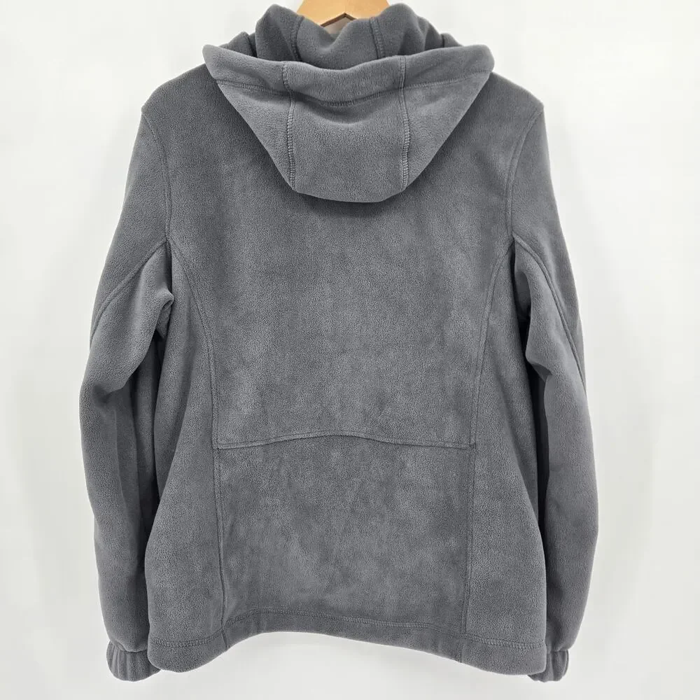 Bearskin Tactical Full Zip Hooded Fleece Jacket Gray Outdoors Hunting Size M